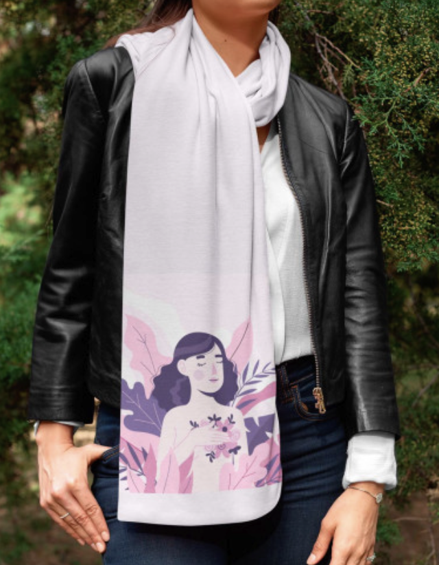 bufanda rosa personalizada